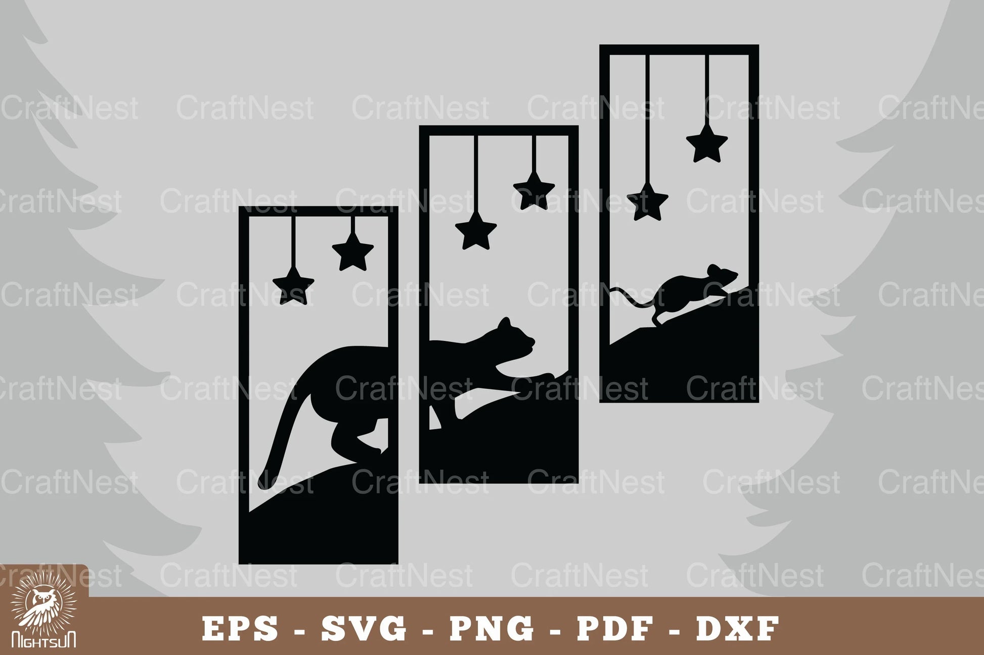Cat Hunting Mice Home Decor Clipart Bundle - CraftNest - Digital Crafting and Art