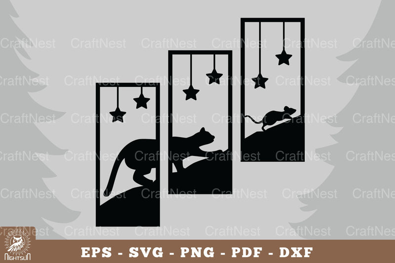 Cat Hunting Mice Home Decor Clipart Bundle - CraftNest - Digital Crafting and Art