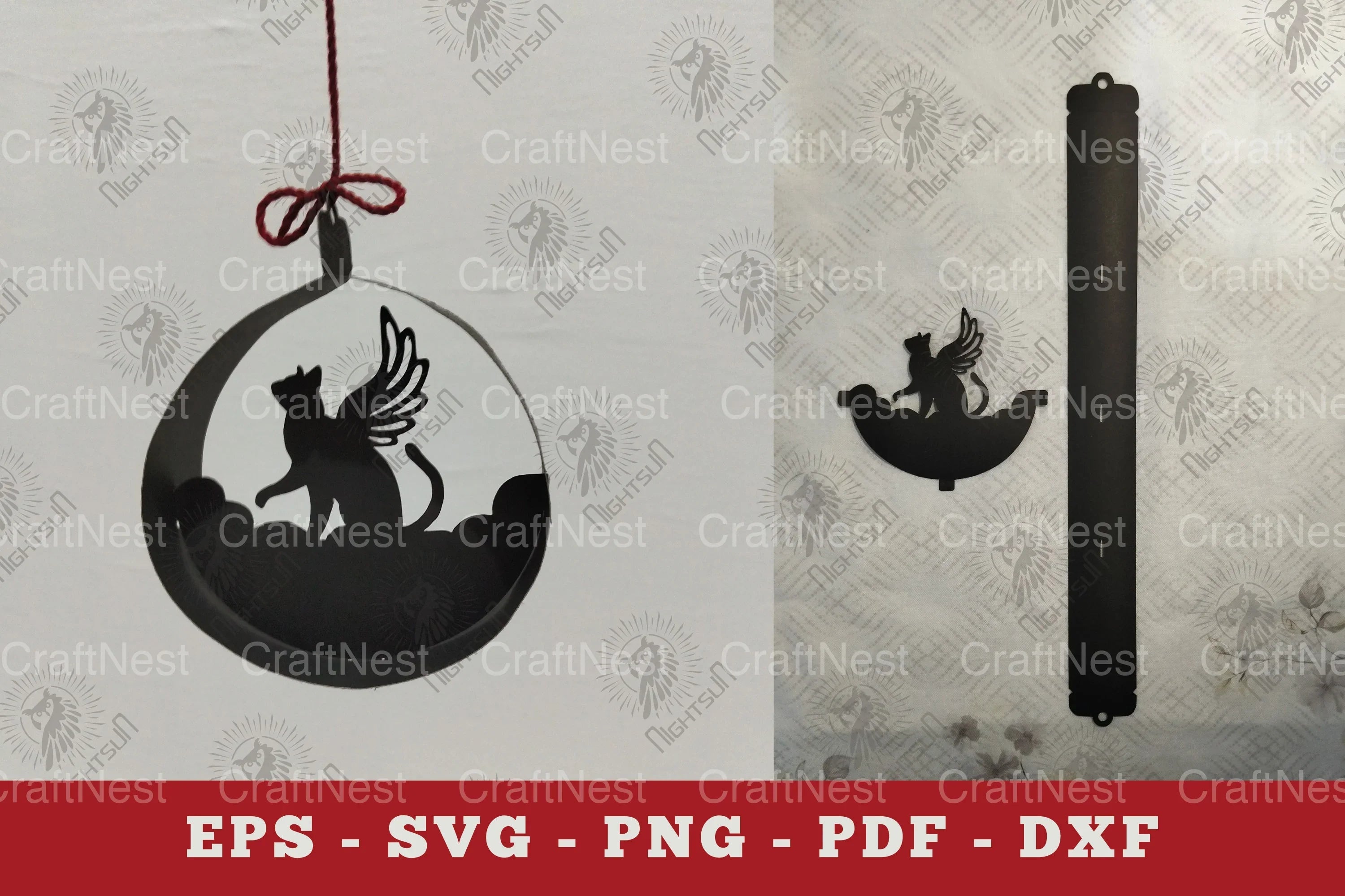 Cat Memorial Papercut Ornament Clipart Bundle - CraftNest - Digital Crafting and Art