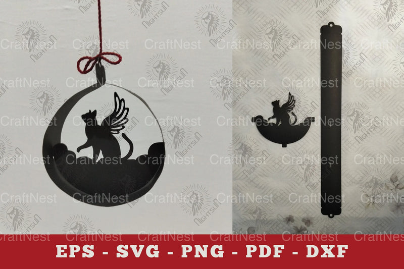Cat Memorial Papercut Ornament Clipart Bundle - CraftNest - Digital Crafting and Art