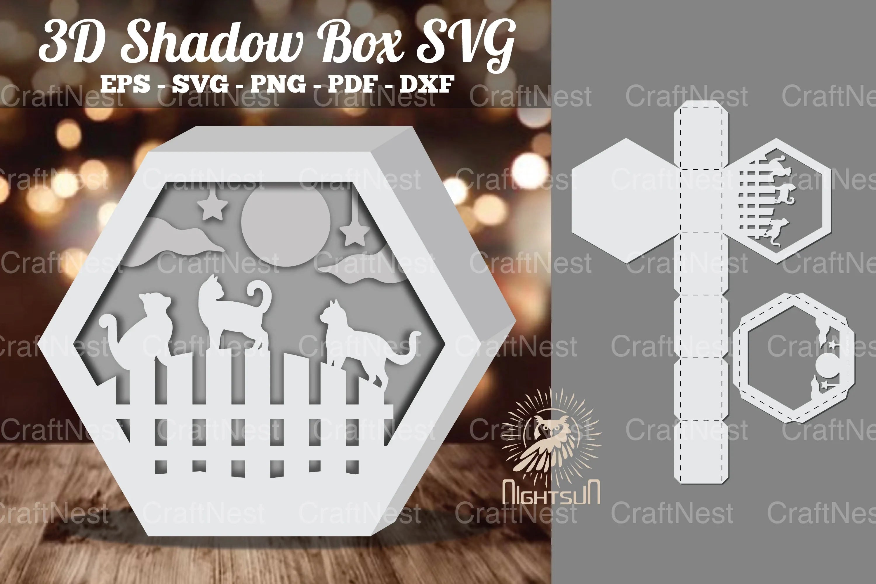 Cat Papercut 3D Shadow Box Clipart Bundle - CraftNest - Digital Crafting and Art