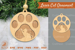 Cat Paw Laser Cut Ornament Clipart Bundle - CraftNest - Digital Crafting and Art