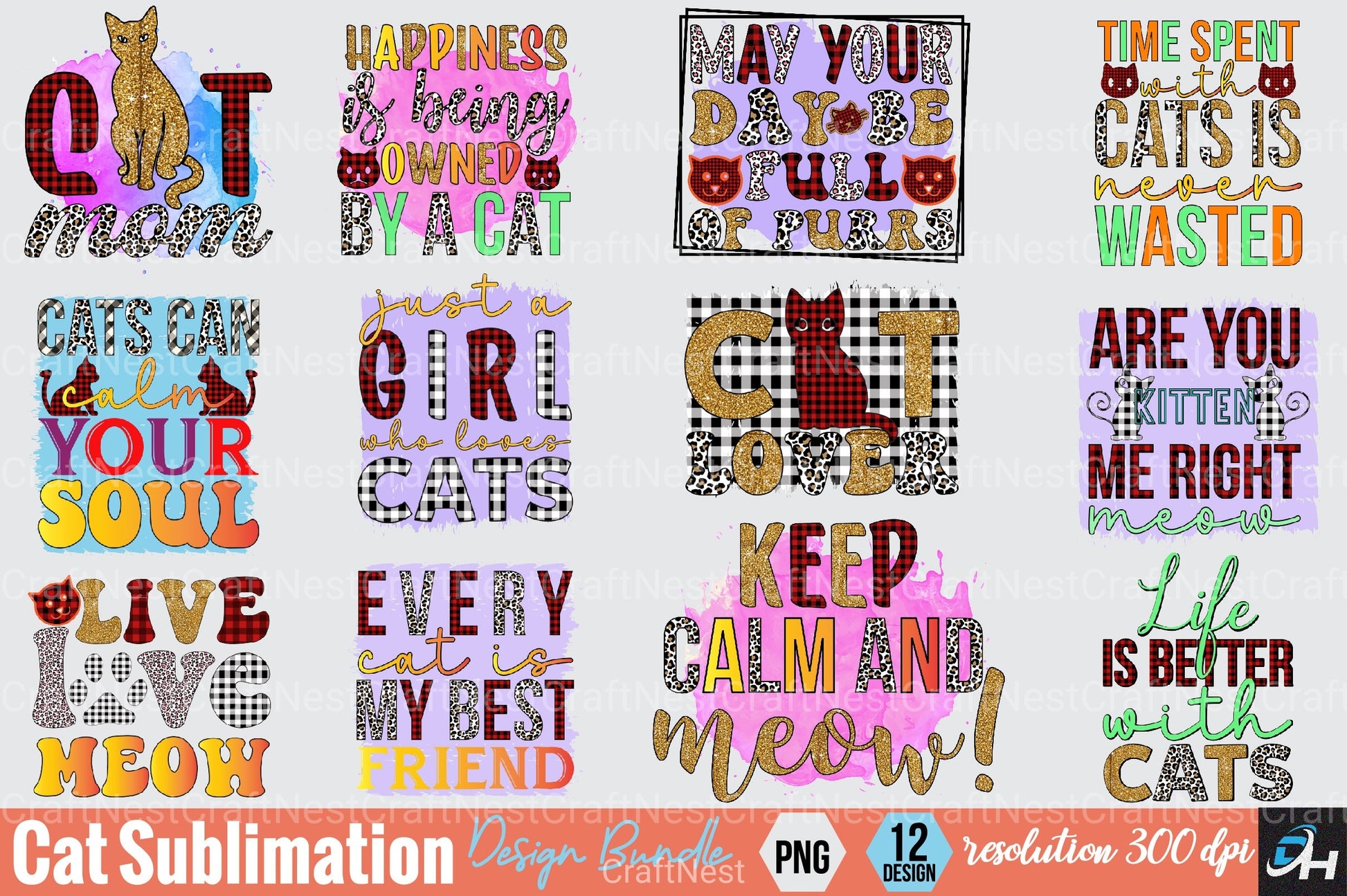 Cat Clipart Bundle 8 - CraftNest - Digital Crafting and Art