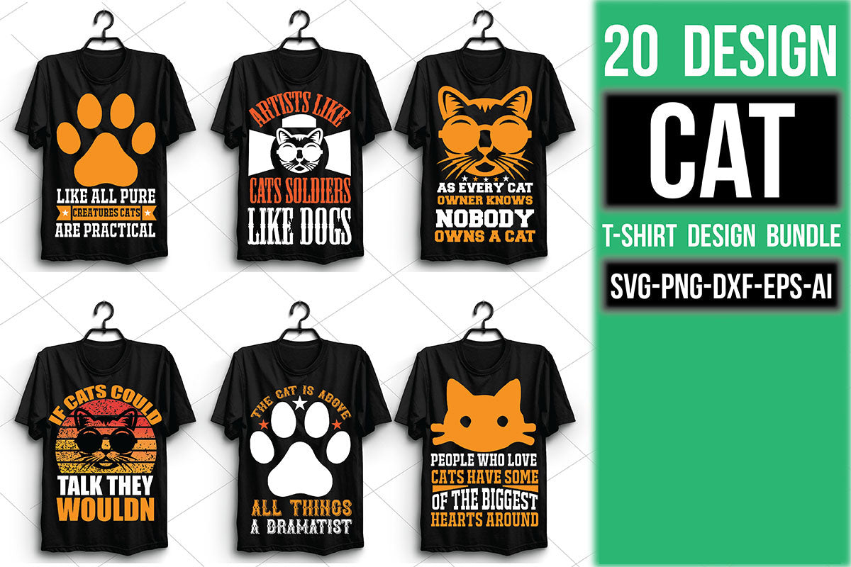 Cat T Shirt Bundle 3 - CraftNest - Digital Crafting and Art