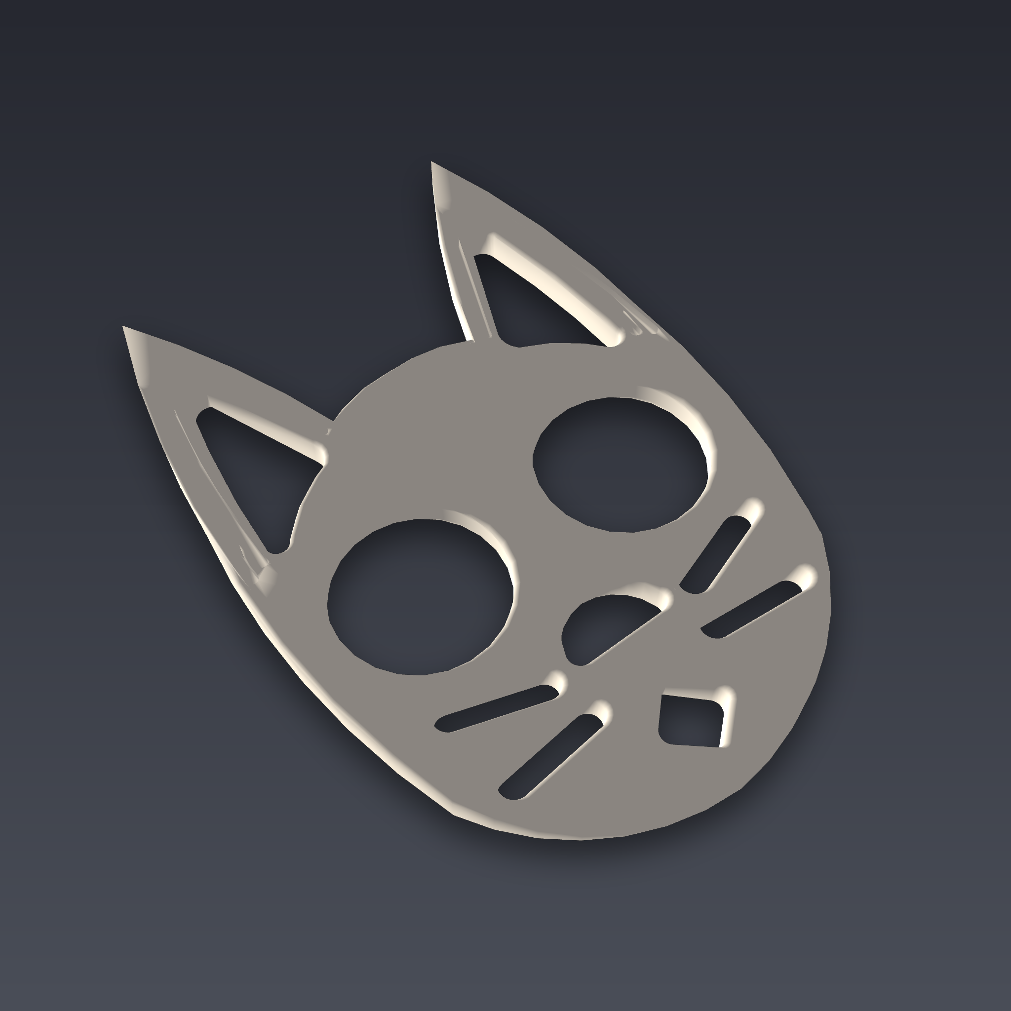 Cat Self Defense Keychain 3D Print STL File