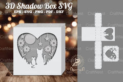 Cat and Mouse 3D Papercut Shadow Box Clipart Bundle - CraftNest - Digital Crafting and Art