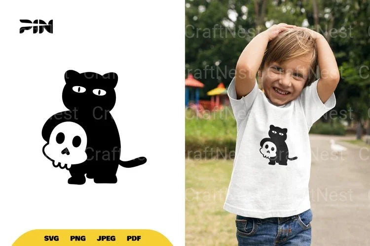 Cat and Skull Halloween SVG Bundle - CraftNest - Digital Crafting and Art