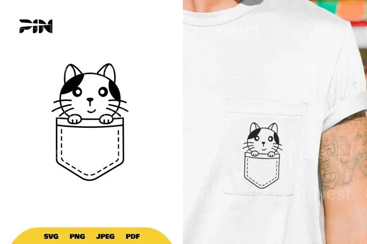 Cat In Pocket SVG Bundle - CraftNest - Digital Crafting and Art