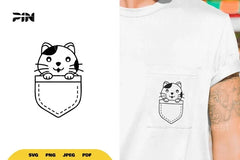 Cat In Pocket SVG Bundle - CraftNest - Digital Crafting and Art