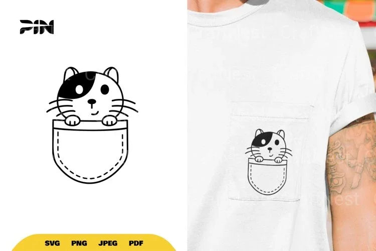 Cat In Pocket SVG Bundle - CraftNest - Digital Crafting and Art