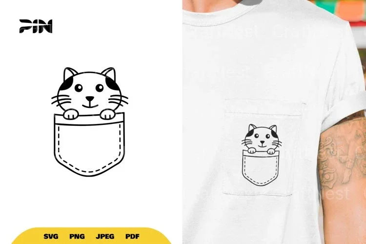 Cat In Pocket SVG Bundle - CraftNest - Digital Crafting and Art