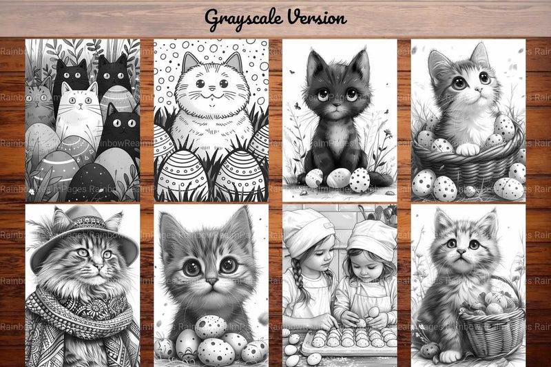 Cats Easter Coloring Books - CraftNest