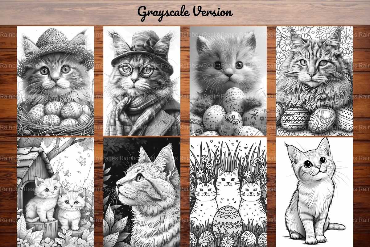 Cats Easter Coloring Books - CraftNest