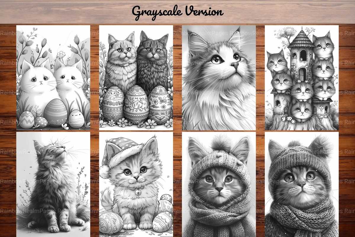 Cats Easter Coloring Books - CraftNest