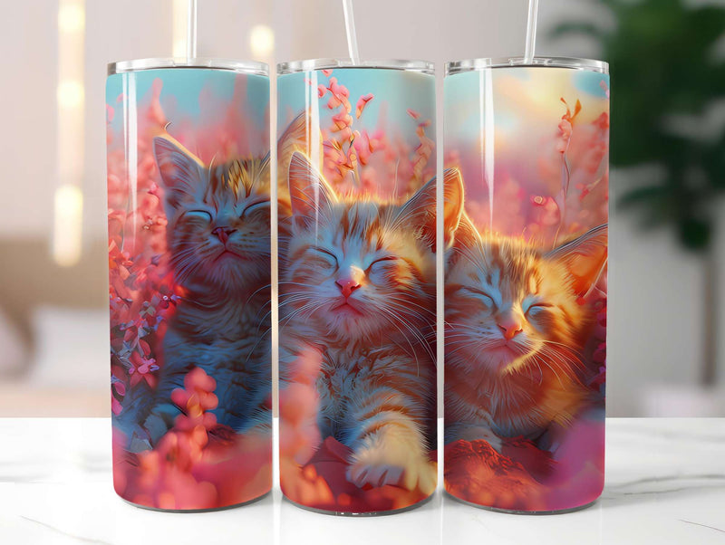 Cats Summer 2 Tumbler Wrap - CraftNest - Digital Crafting and Art