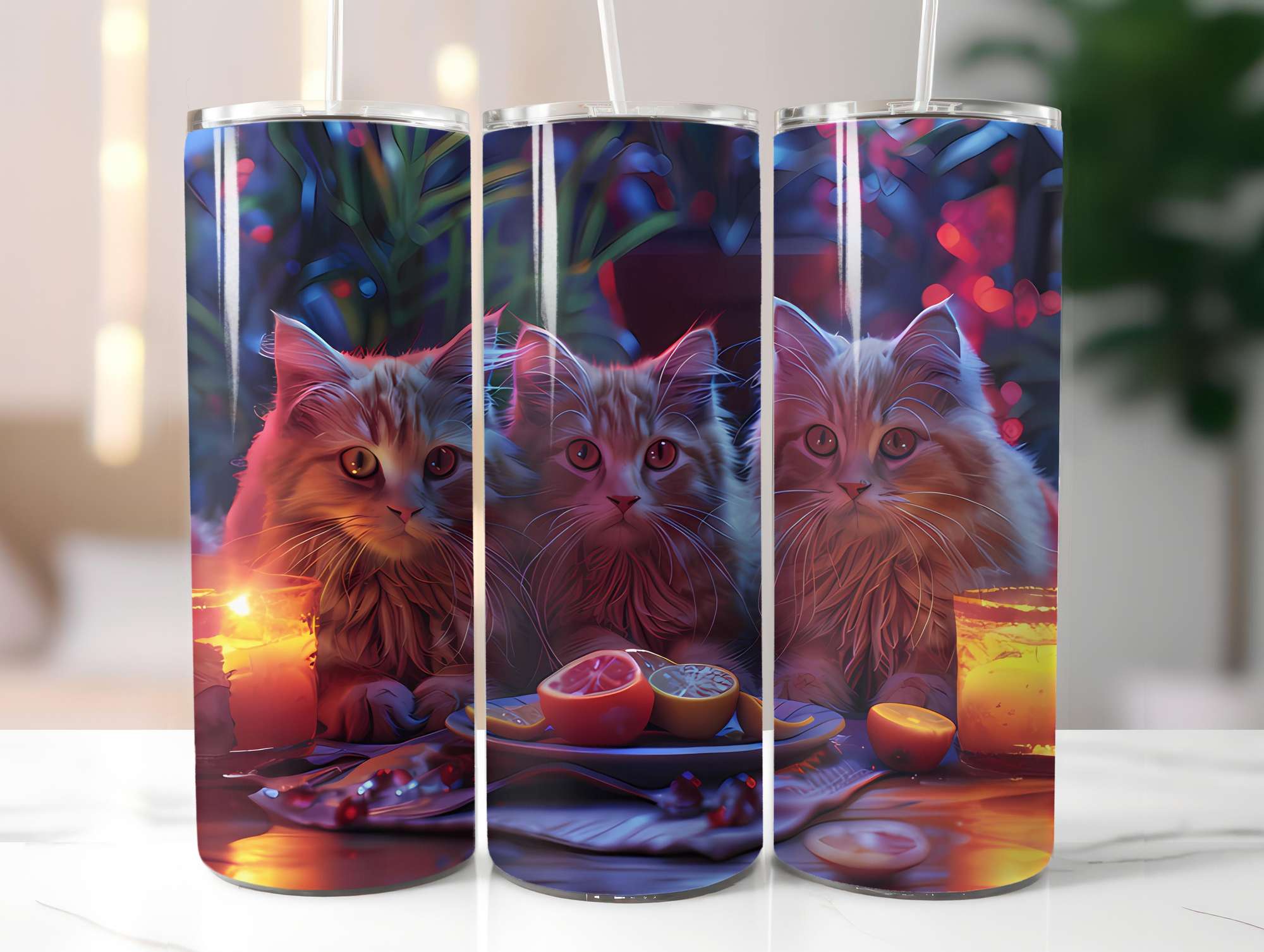 Cats Summer 3 Tumbler Wrap - CraftNest - Digital Crafting and Art