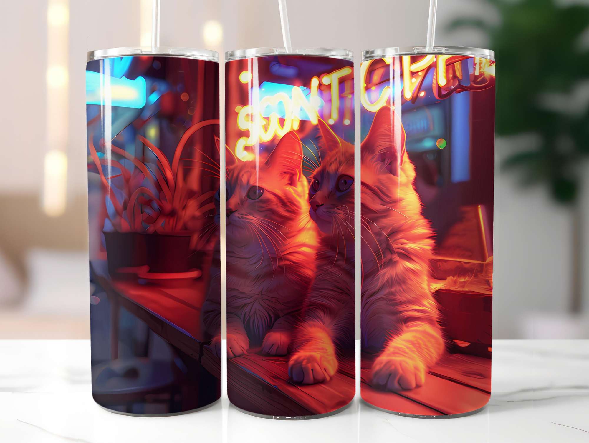 Cats Summer 4 Tumbler Wrap - CraftNest - Digital Crafting and Art