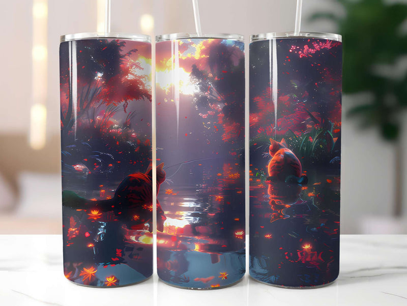 Cats Summer 1 Tumbler Wrap - CraftNest - Digital Crafting and Art