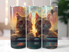 Cats Summer 3 Tumbler Wrap - CraftNest - Digital Crafting and Art