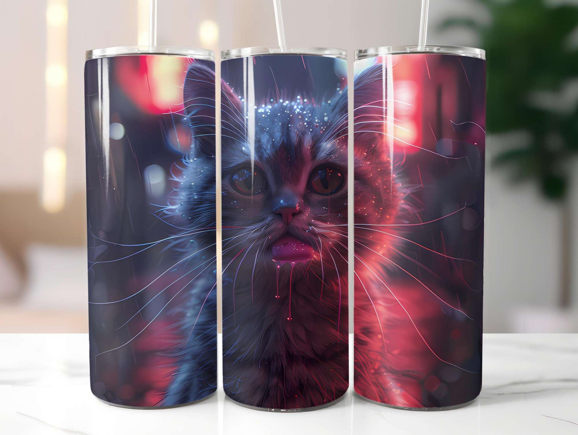 Cats Summer 2 Tumbler Wrap - CraftNest - Digital Crafting and Art