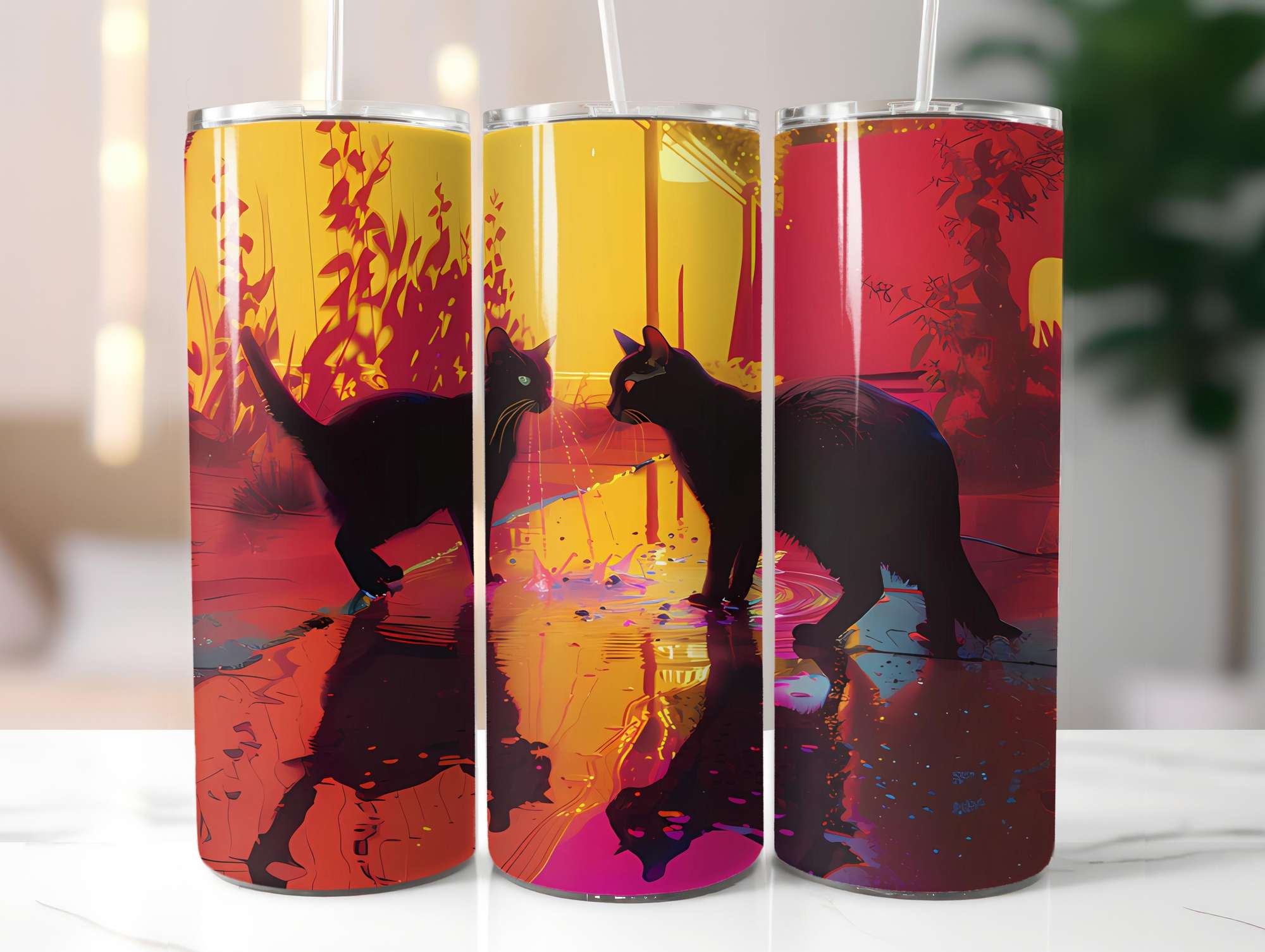 Cats Summer 1 Tumbler Wrap - CraftNest - Digital Crafting and Art