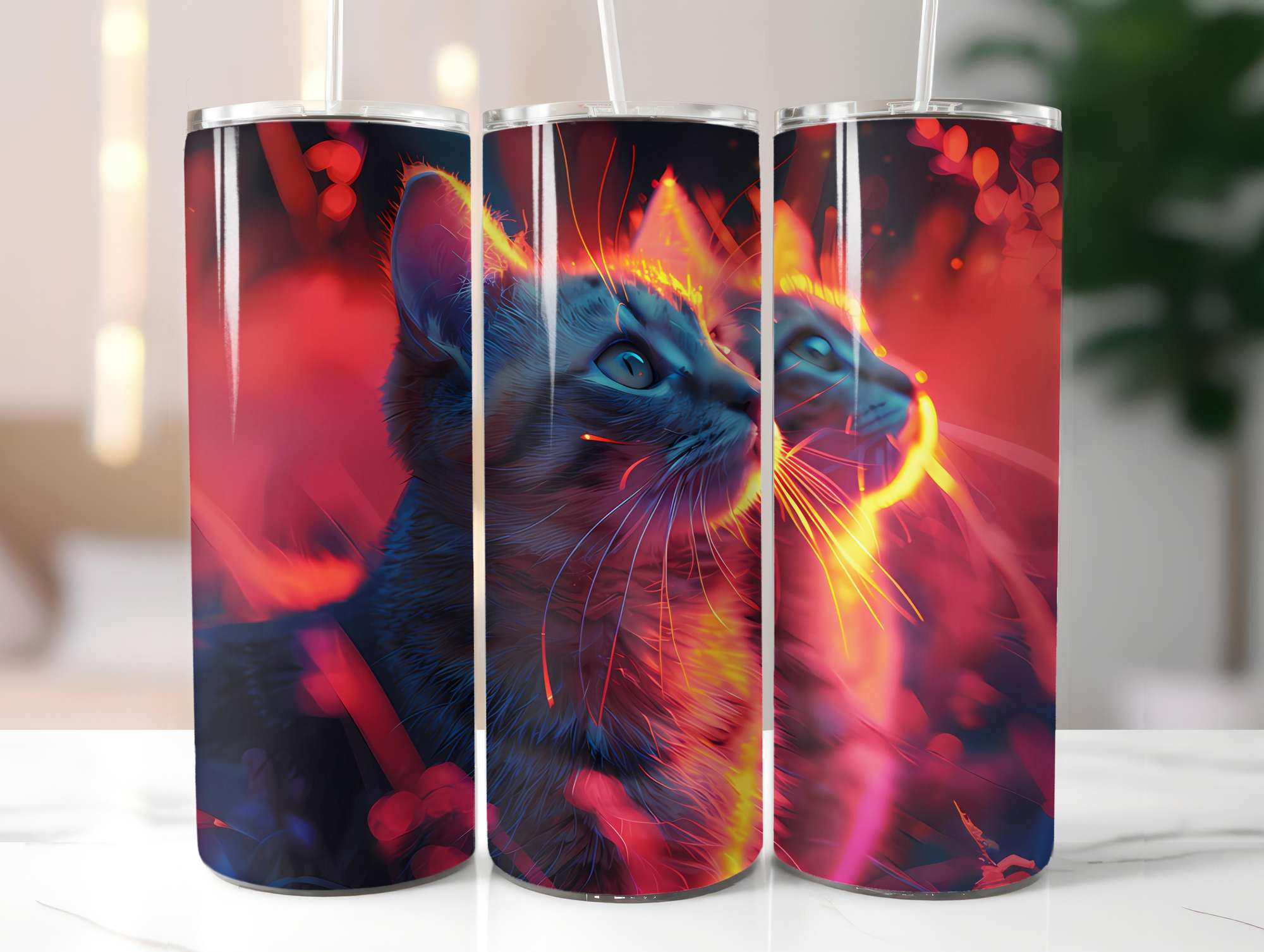 Cats Summer 2 Tumbler Wrap - CraftNest - Digital Crafting and Art