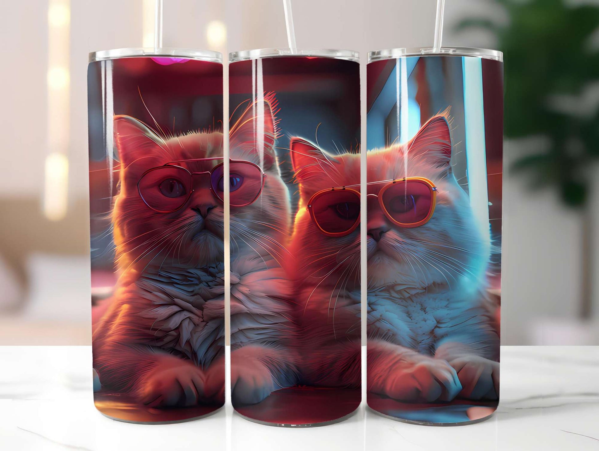 Cats Summer 1 Tumbler Wrap - CraftNest - Digital Crafting and Art