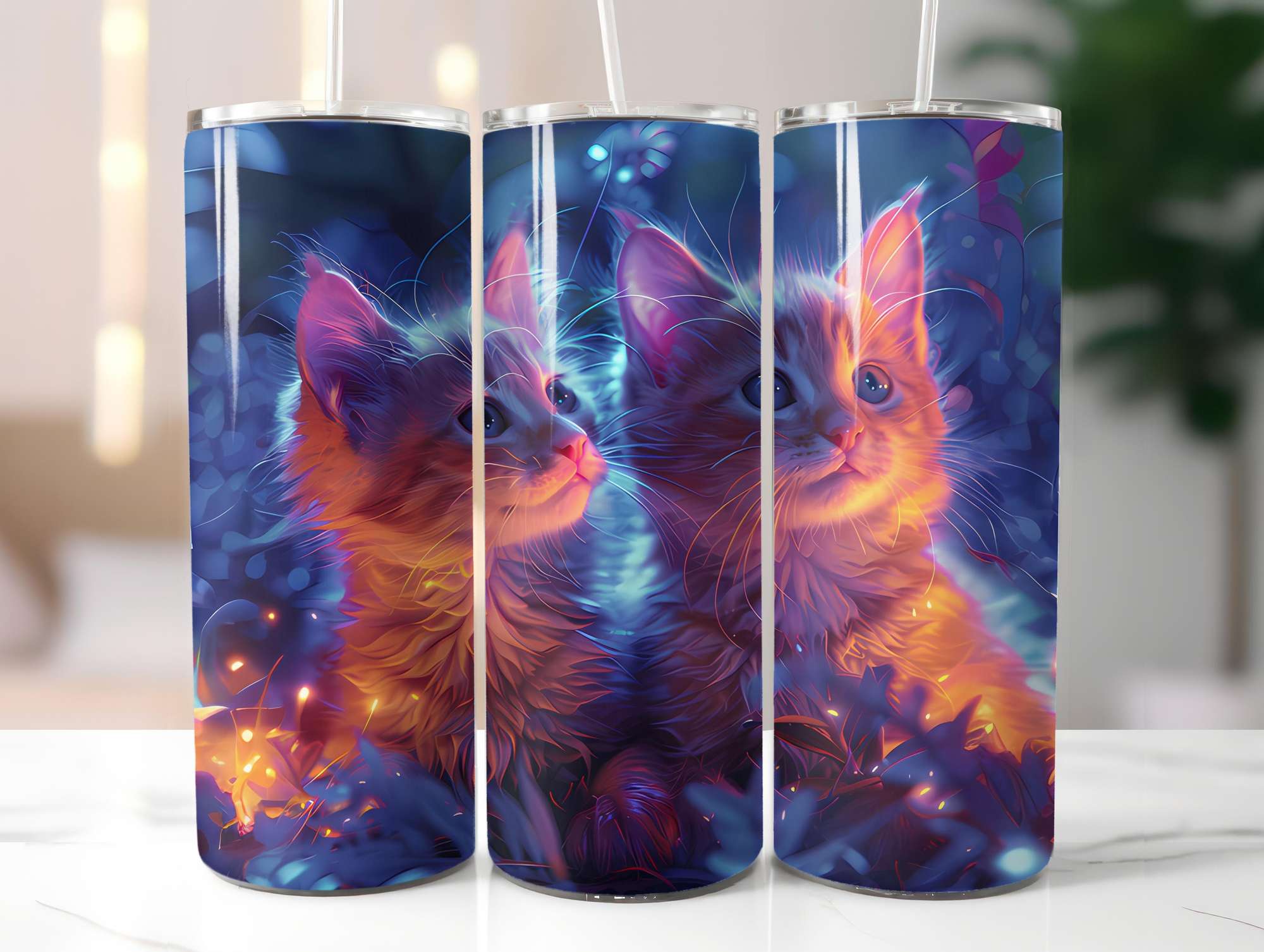 Cats Summer 3 Tumbler Wrap - CraftNest - Digital Crafting and Art