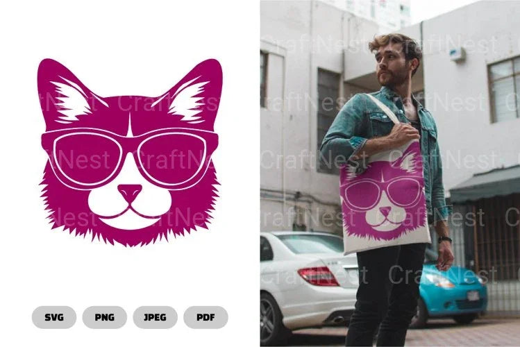 Cat With Sunglasses SVG Bundle - CraftNest - Digital Crafting and Art