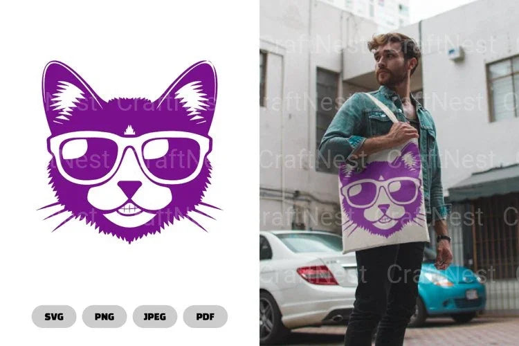 Cat With Sunglasses SVG Bundle - CraftNest - Digital Crafting and Art