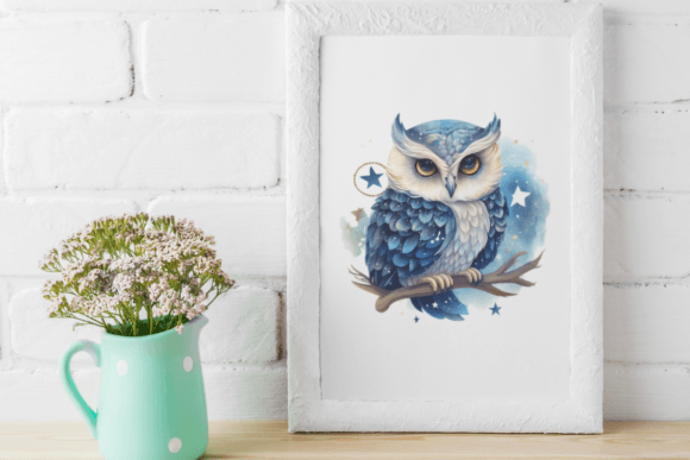 Celestial Owl Illustrations Clipart Bundle