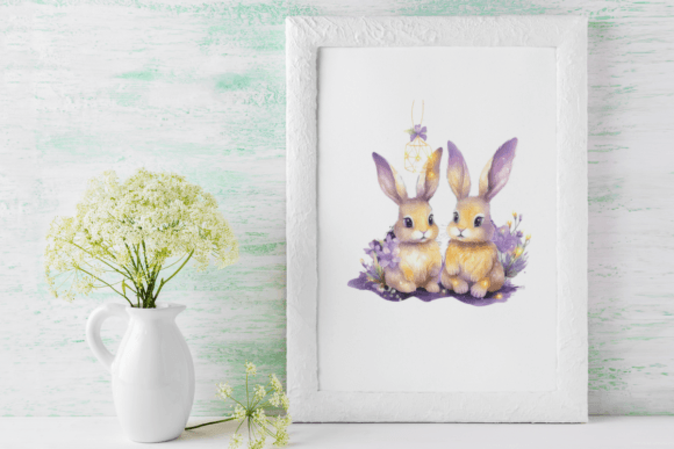 Celestial Rabbit Easter Witchy Clipart Bundle