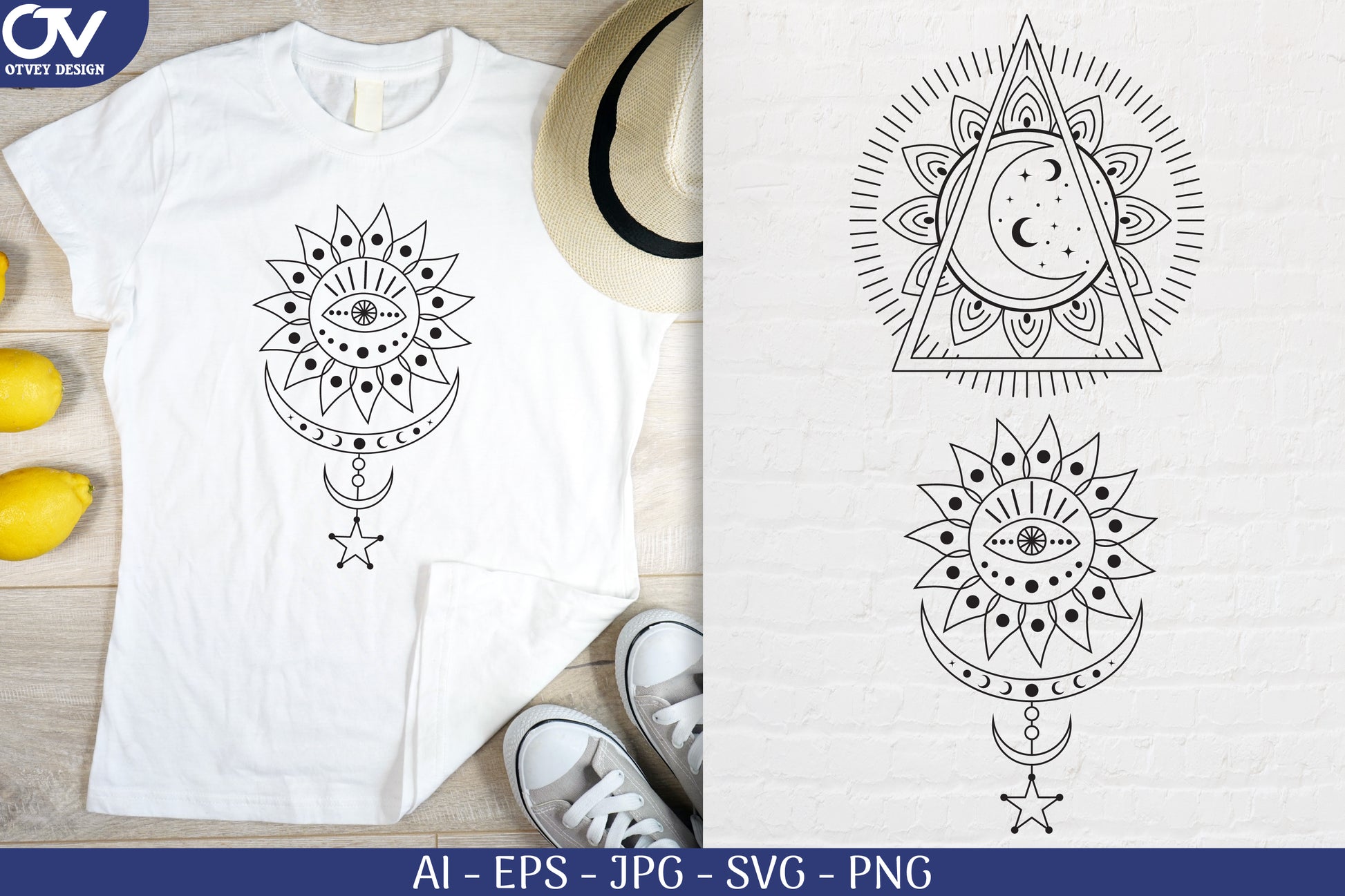 Celestial Illustration SVG Bundle - CraftNest - Digital Crafting and Art