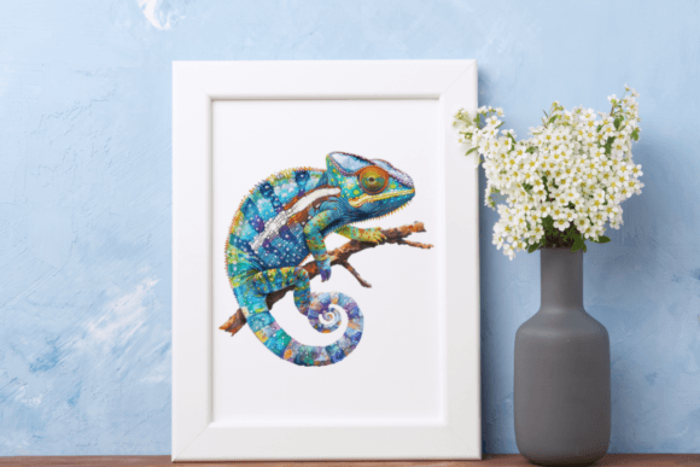 Vibrant Chameleon Clipart Bundle