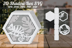 Chameleon in Forest 3D Shadow Box SVG Bundle - CraftNest - Digital Crafting and Art
