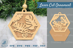 Chameleon in Forest Laser Cut Ornament Clipart Bundle - CraftNest - Digital Crafting and Art