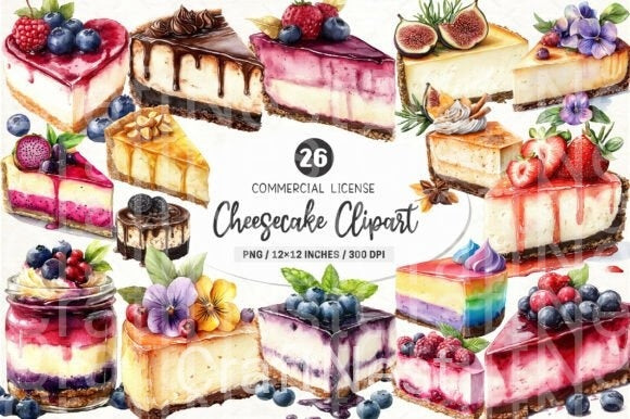 Cheesecake Clipart Bundle - CraftNest - Digital Crafting and Art