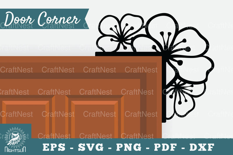 Cherry Blossom Door Corner Clipart Bundle - CraftNest - Digital Crafting and Art