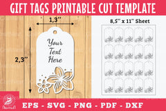 Cherry Blossom Flower Gift Tags Printable Bundle - CraftNest - Digital Crafting and Art