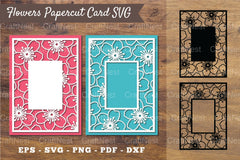Cherry Blossom Flower Papercut Card Clipart Bundle - CraftNest - Digital Crafting and Art
