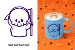 Chibi Grim Reaper Halloween Clipart Bundle - CraftNest - Digital Crafting and Art