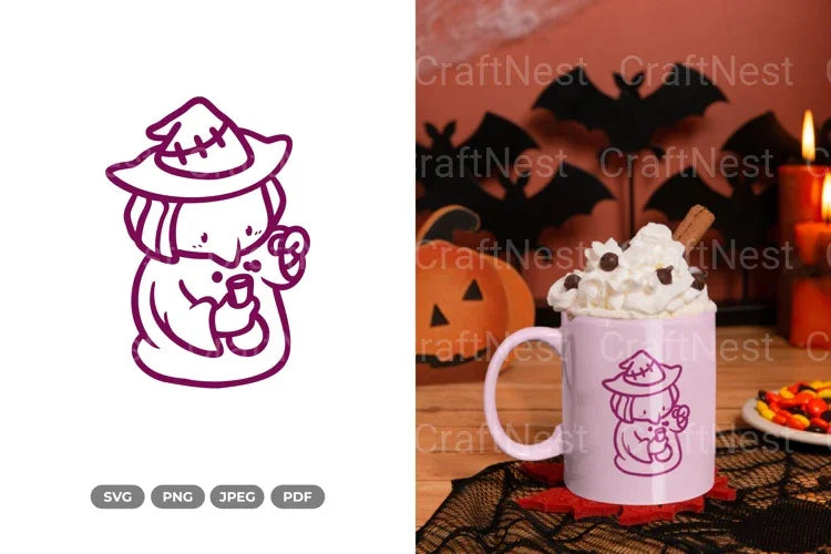 Chibi Witch Halloween SVG Bundle - CraftNest - Digital Crafting and Art