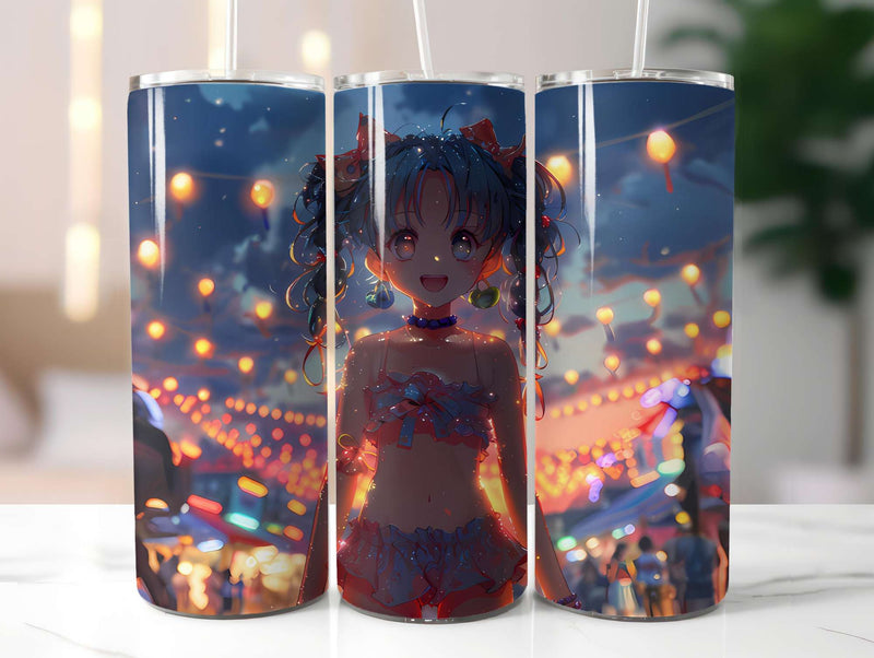 Chibi Summer 4 Tumbler Wrap - CraftNest - Digital Crafting and Art