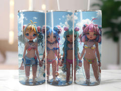 Chibi Summer 2 Tumbler Wrap - CraftNest - Digital Crafting and Art