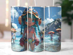 Chibi Summer 1 Tumbler Wrap - CraftNest - Digital Crafting and Art