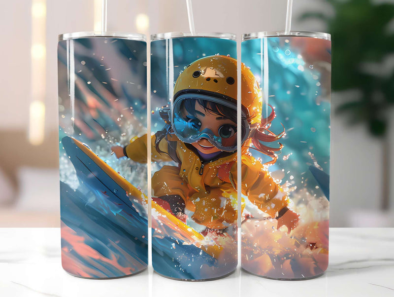 Chibi Summer 2 Tumbler Wrap - CraftNest - Digital Crafting and Art