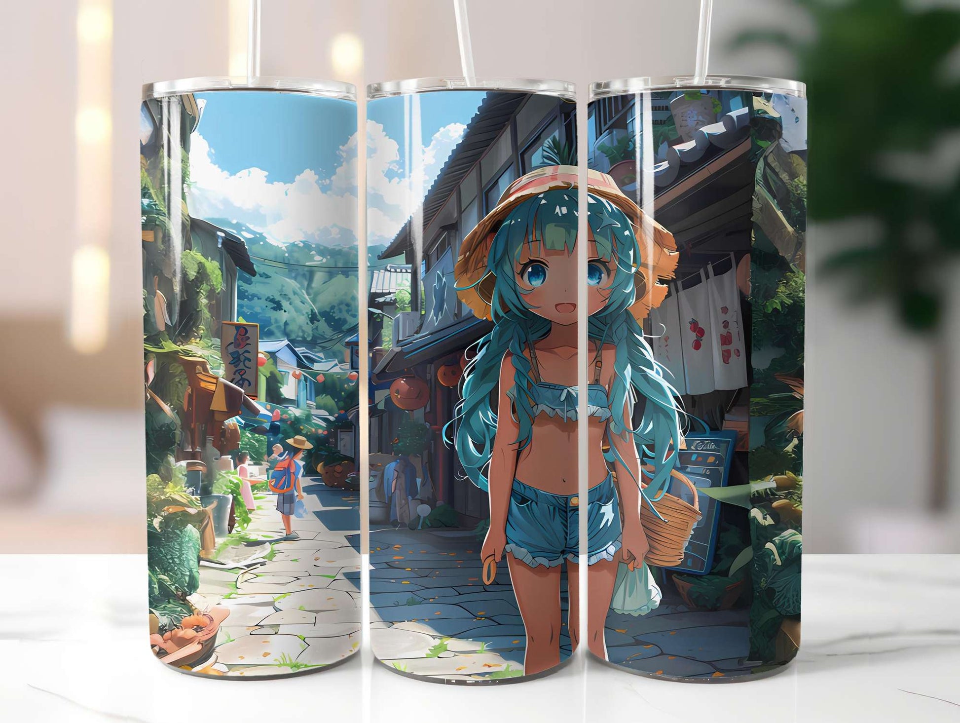 Chibi Summer 1 Tumbler Wrap - CraftNest - Digital Crafting and Art