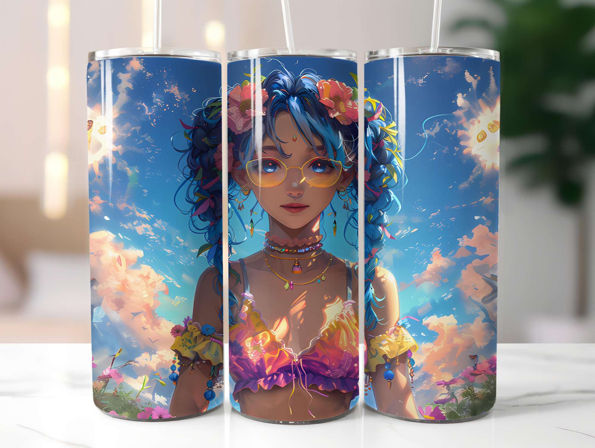 Chibi Summer 1 Tumbler Wrap - CraftNest - Digital Crafting and Art