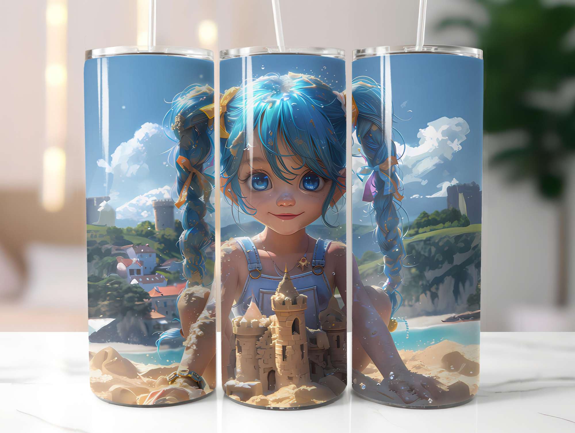 Chibi Summer 4 Tumbler Wrap - CraftNest - Digital Crafting and Art