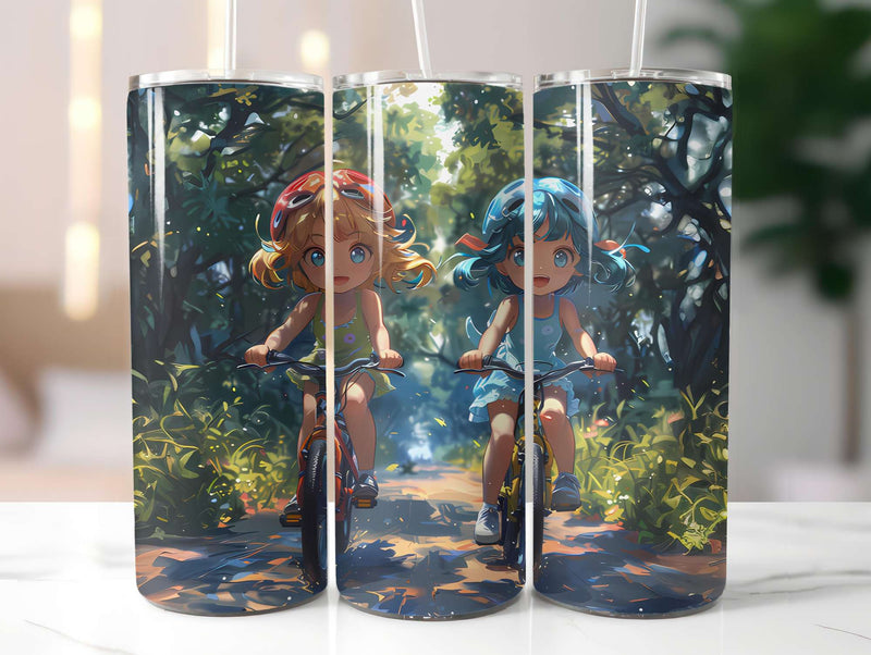 Chibi Summer 5 Tumbler Wrap - CraftNest - Digital Crafting and Art